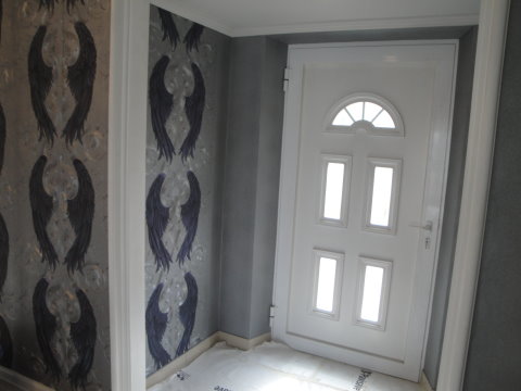 gloeoeckler tapeten silber entree